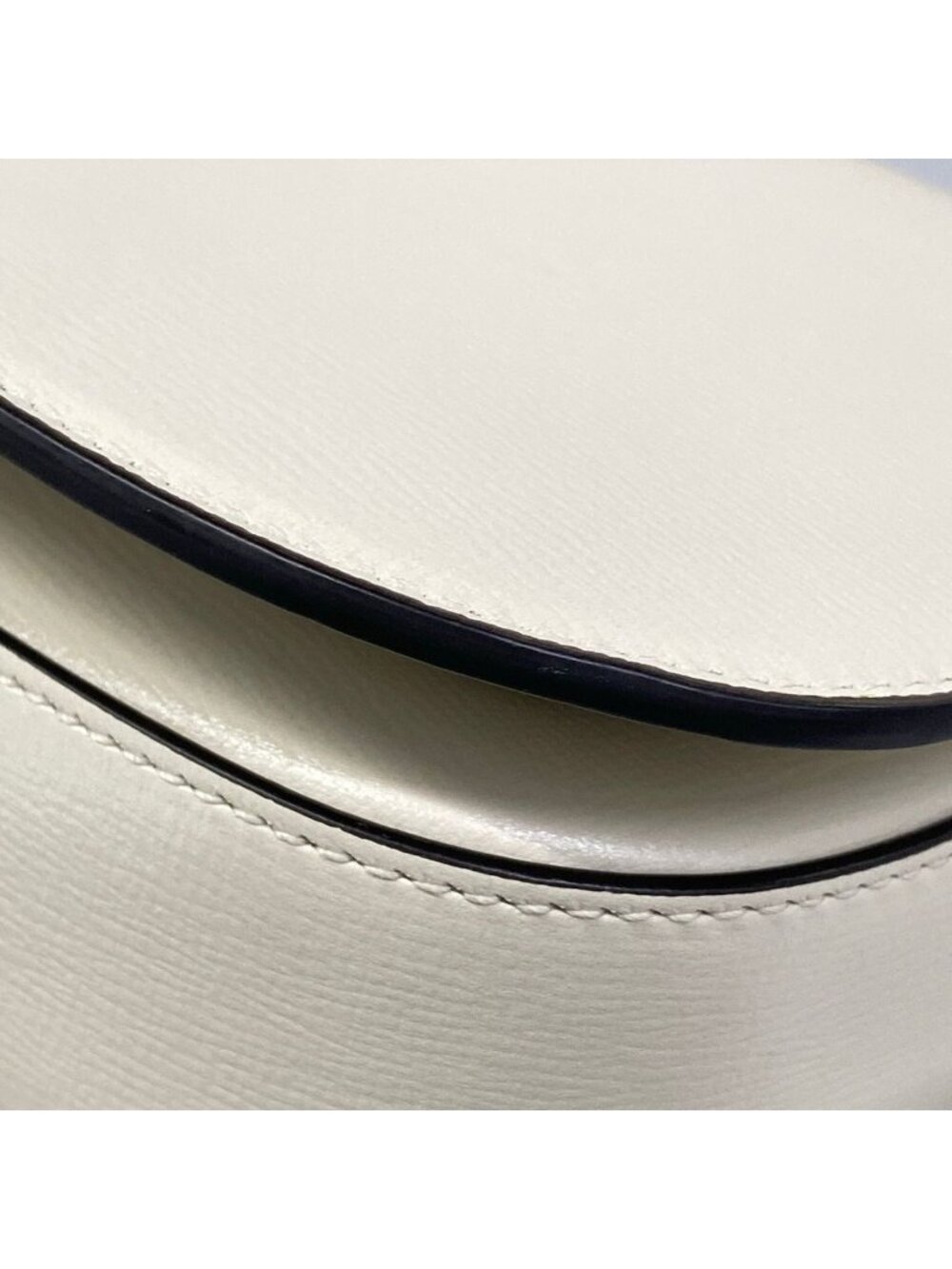 Gucci Shoulder Bag Horsebit Ivory Gold Leather - Picture 6 of 15